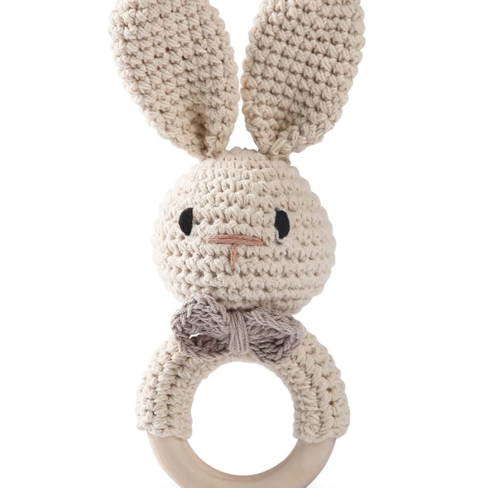 Brand New - Crochet Bunny Rattle Toy